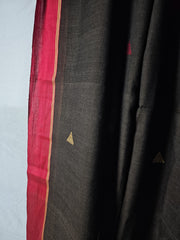 Handwoven Brown Tangail Pure Cotton Saree – Elegant & Lightweight