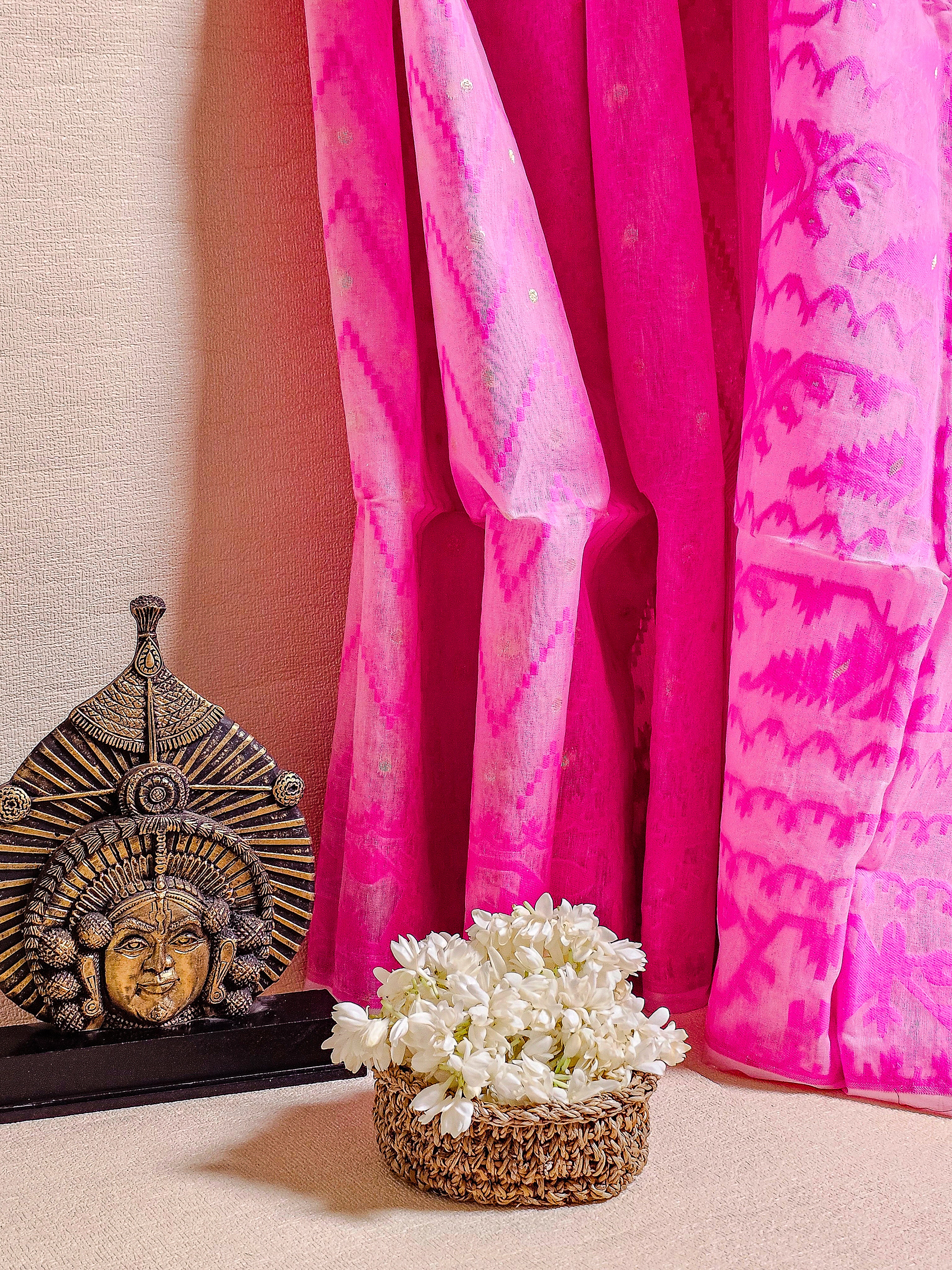 আলতা Handwoven Pure Handloom Cotton – Crafted by Skilled Weavers from Narayanganj, Dhaka