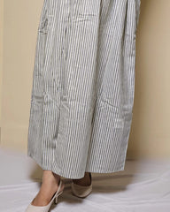 Stylish Black and White Cotton Skirt – Comfortable & Trendy Women's Wear