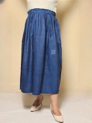 Buy Blue Cotton Skirt – Stylish, Comfortable & Lightweight